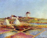 Ferdinand du Puigaudeau - Landscape with Mill near the Salt Ponds